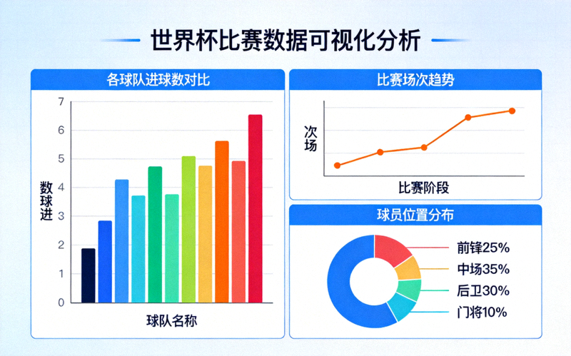 世界杯比赛数据可视化分析图表展示